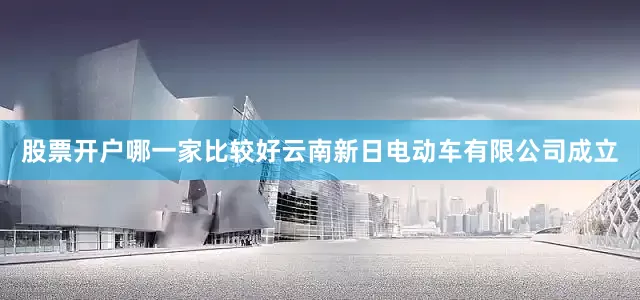 股票开户哪一家比较好云南新日电动车有限公司成立
